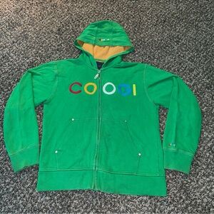 COOGI Green Zip Up Sweater